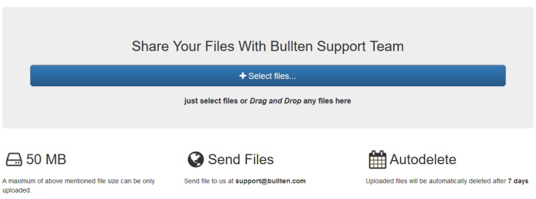 Sharing Files With Bullten’s Team